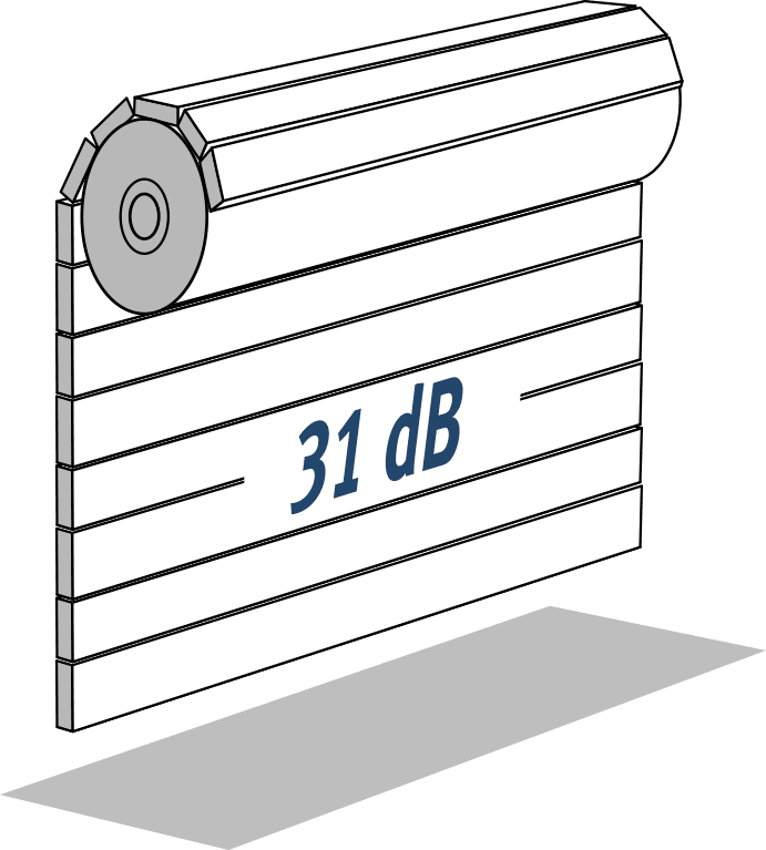 Sound Insulation Rolling Door 31 dB